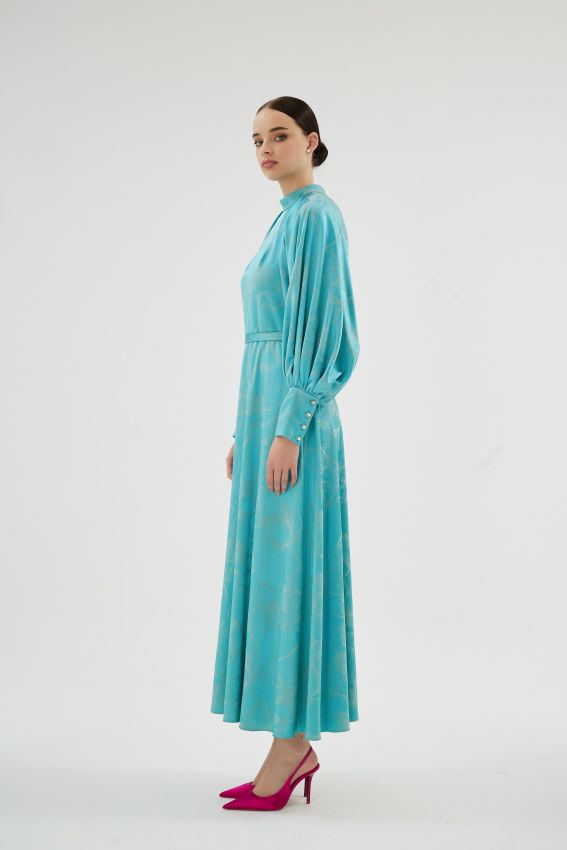 MARIPOSA TURKUAZ ELBİSE