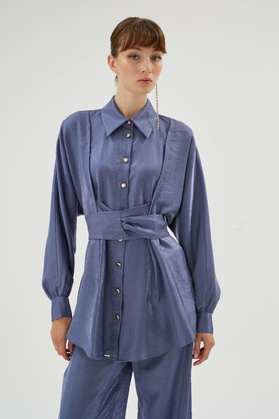  - MAZERINE İNDİGO GÖMLEK