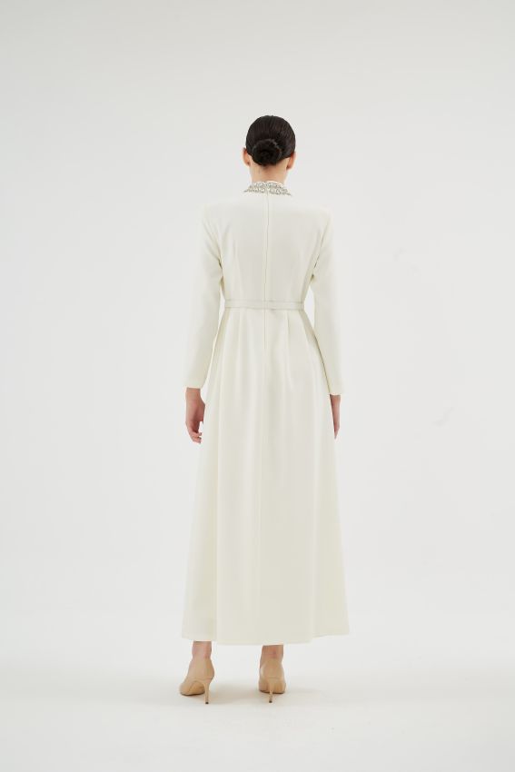 MENTA CLARA EKRU ELBİSE