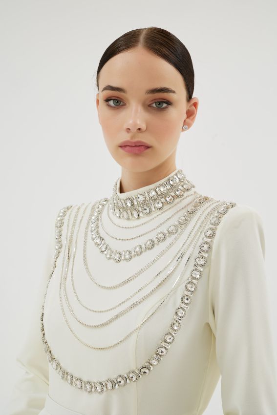  - MENTA CLARA EKRU ELBİSE (1)