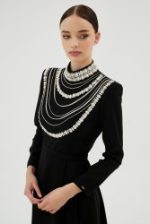 MENTA CLARA SİYAH ELBİSE - Thumbnail