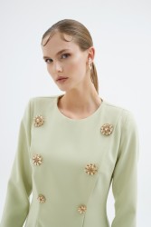 MENTHE ELBİSE AÇIK YEŞİL - Thumbnail