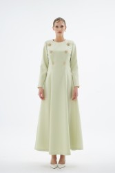MENTHE ELBİSE AÇIK YEŞİL - Thumbnail