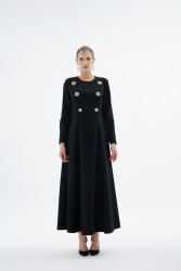 MENTHE ELBİSE SİYAH - Thumbnail