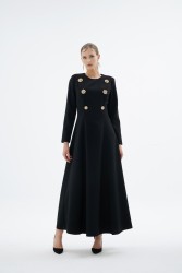 MENTHE ELBİSE SİYAH - Thumbnail