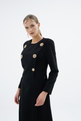 MENTHE ELBİSE SİYAH - Thumbnail