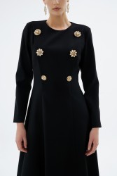 MENTHE ELBİSE SİYAH - Thumbnail