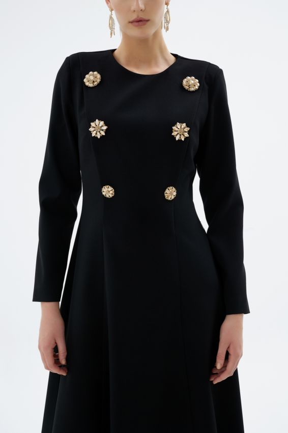 MENTHE ELBİSE SİYAH