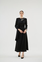 MİNZE SİYAH ELBİSE - Thumbnail