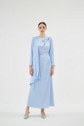 MİNZE MAVİ ELBİSE - Thumbnail