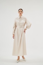 MISTY ROSE BEJ ELBİSE - Thumbnail