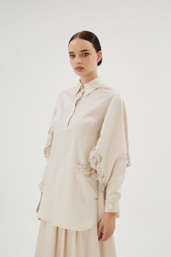 MISTY ROSE BEJ GÖMLEK