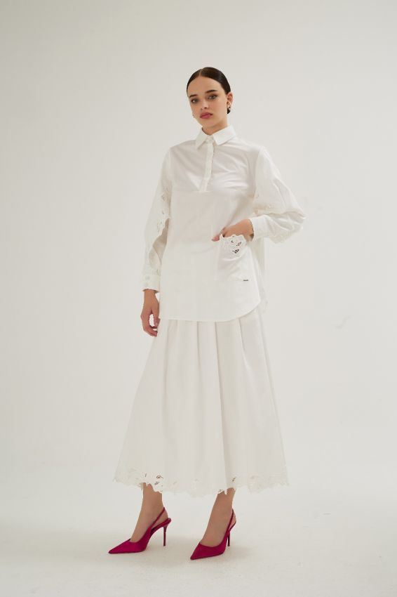 MISTY ROSE EKRU GÖMLEK