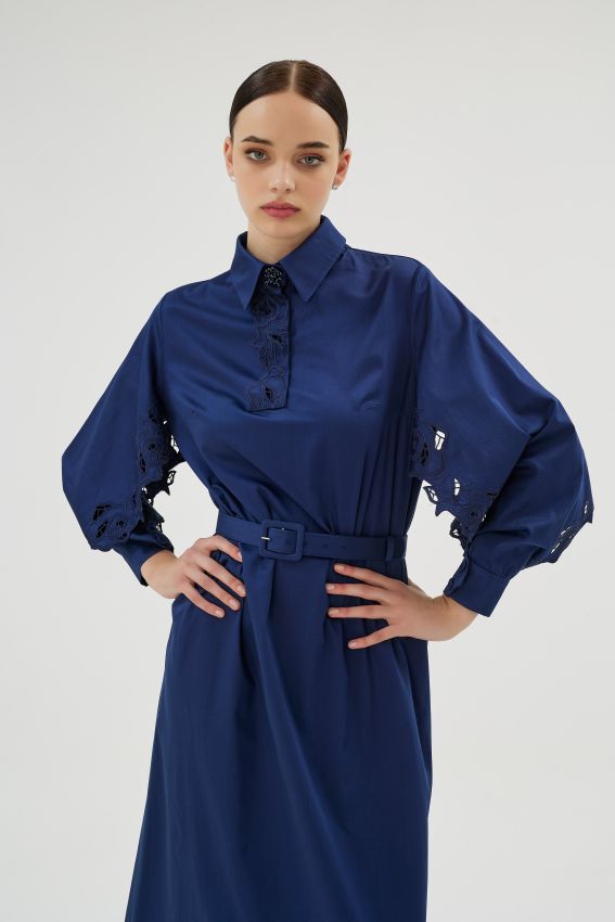  - MISTY ROSE LACİVERT ELBİSE (1)