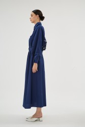 MISTY ROSE LACİVERT ELBİSE - Thumbnail