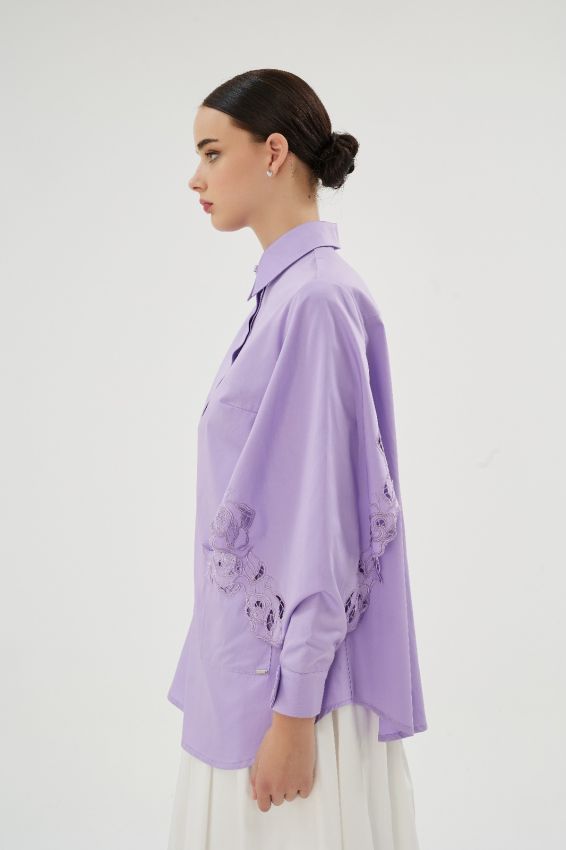 MISTY ROSE LİLA GÖMLEK