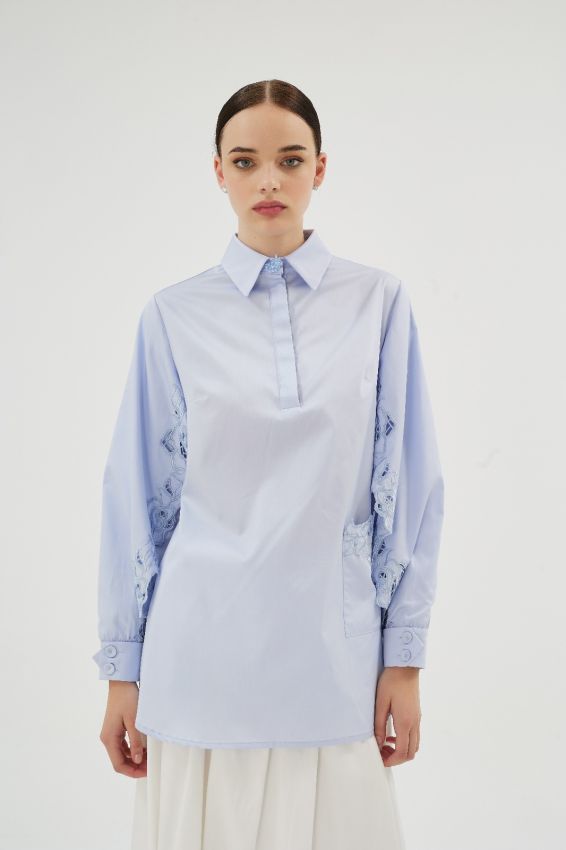  - MISTY ROSE MAVİ GÖMLEK