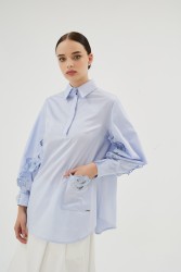 MISTY ROSE MAVİ GÖMLEK - Thumbnail