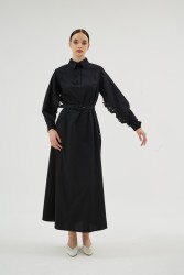 MISTY ROSE SİYAH ELBİSE - Thumbnail