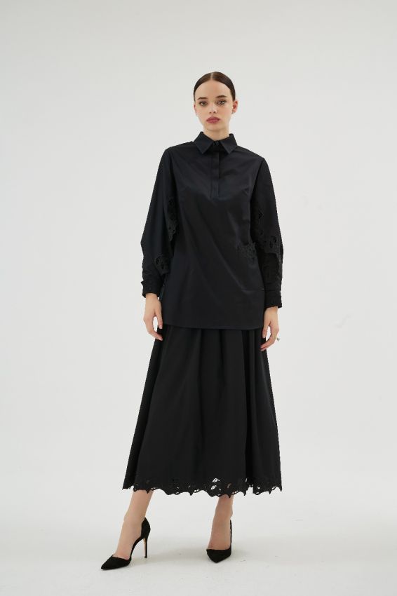  - MISTY ROSE SİYAH GÖMLEK