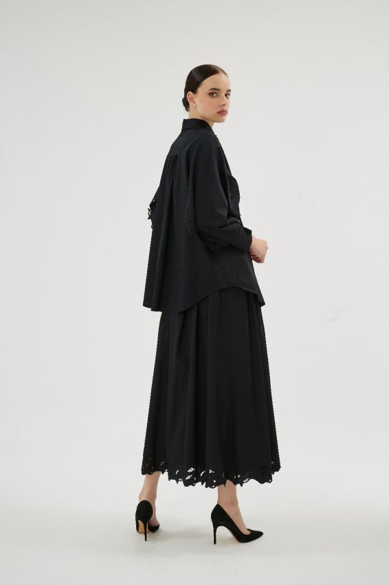 MISTY ROSE SİYAH GÖMLEK