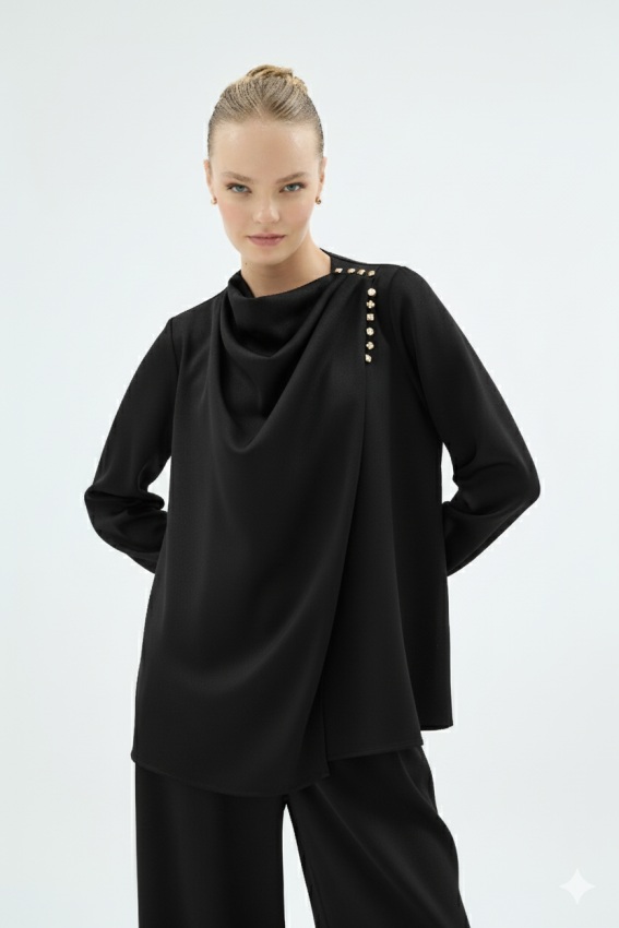 Senna - NATALI BLUZ SİYAH (1)