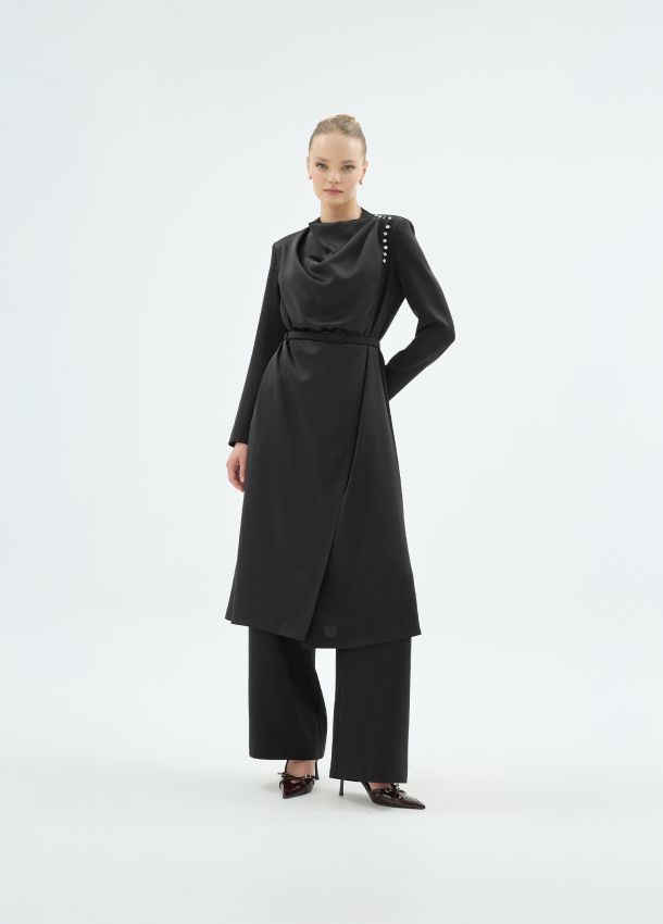 Senna - NATALI CEKET PANTOLON TAKIM SİYAH