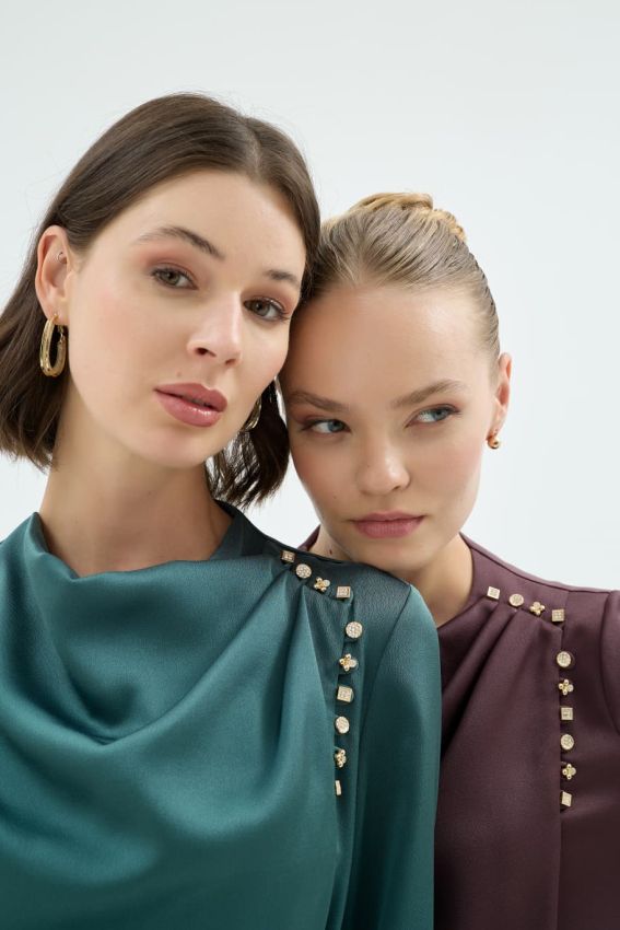 Senna - NATALI ELBİSE ZÜMRÜT