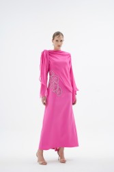 PEONY PEMBE ELBİSE - Thumbnail