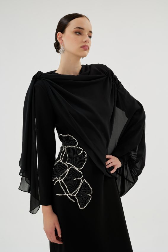  - PEONY SİYAH ELBİSE (1)