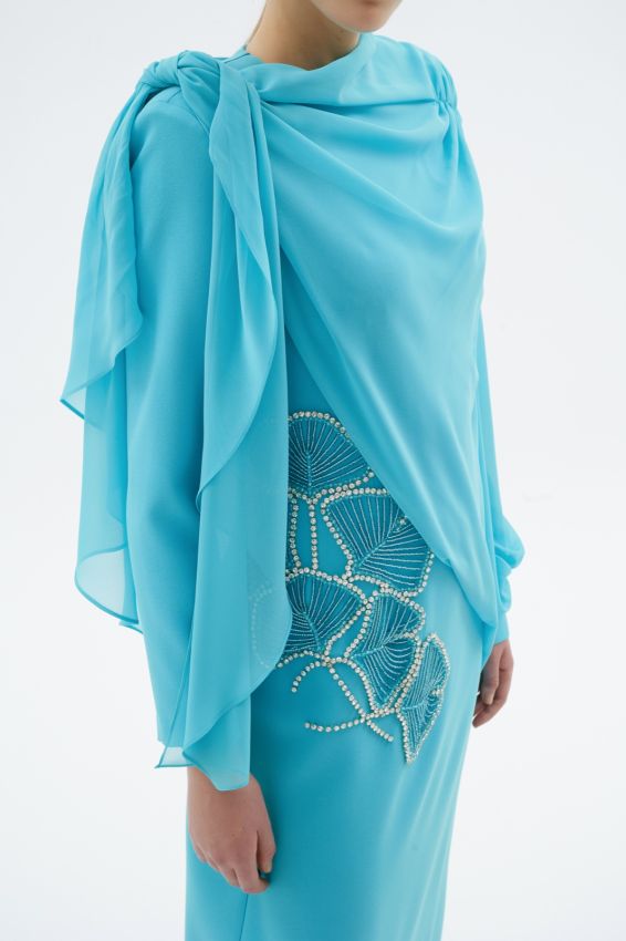 PEONY TURKUAZ ELBİSE