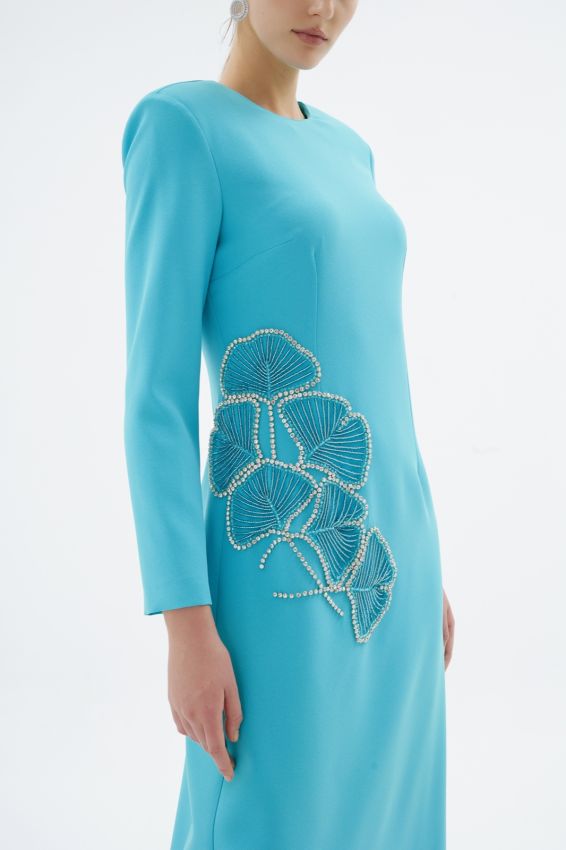 PEONY TURKUAZ ELBİSE