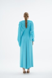 PEONY TURKUAZ ELBİSE - Thumbnail