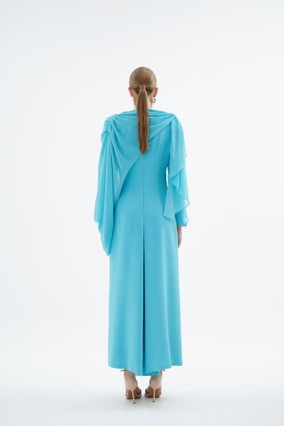 PEONY TURKUAZ ELBİSE