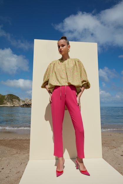 Senna - PRİYO DESENLİ YEŞİL BLUZ