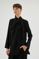 QUARTZ BLUZ SİYAH - Thumbnail