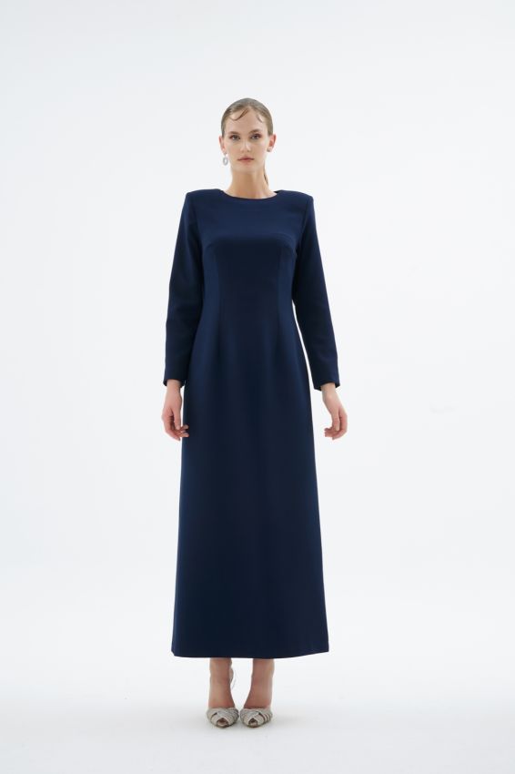  - RIFLESSO LACİVERT ELBİSE