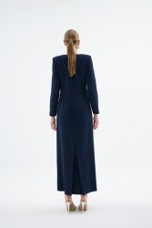 RIFLESSO LACİVERT ELBİSE - Thumbnail