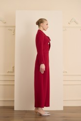 ROSE STONE BORDO ELBİSE - Thumbnail