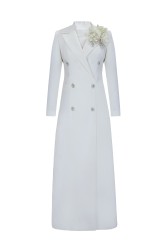 ROSE STONE EKRU ELBİSE - Thumbnail