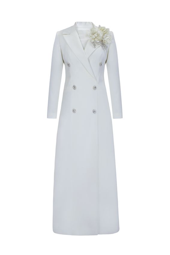 Senna - ROSE STONE EKRU ELBİSE