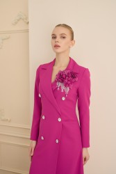 ROSE STONE FUŞYA ELBİSE - Thumbnail