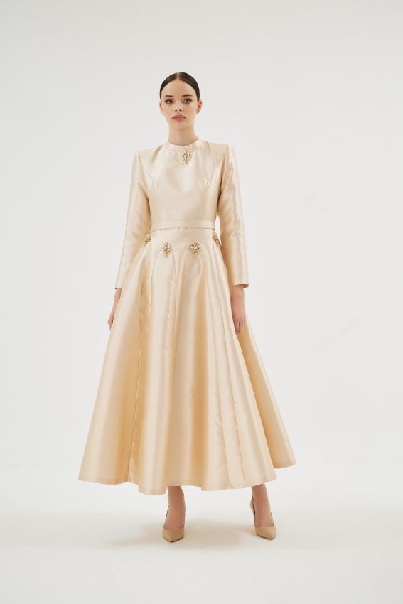  - SCARLET BEJ ELBİSE