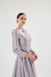 SCARLET GİZEMLİ LİLA ELBİSE - Thumbnail