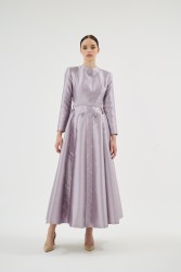 SCARLET GİZEMLİ LİLA ELBİSE - Thumbnail