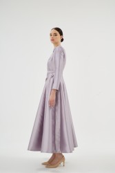 SCARLET GİZEMLİ LİLA ELBİSE - Thumbnail