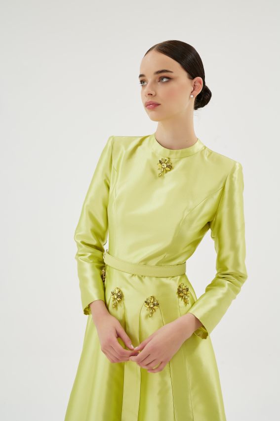 SCARLET MİMOZA ELBİSE