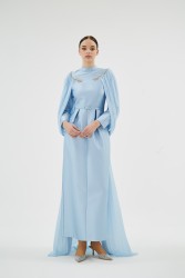 SHOSAN BEBE MAVİ ELBİSE - Thumbnail