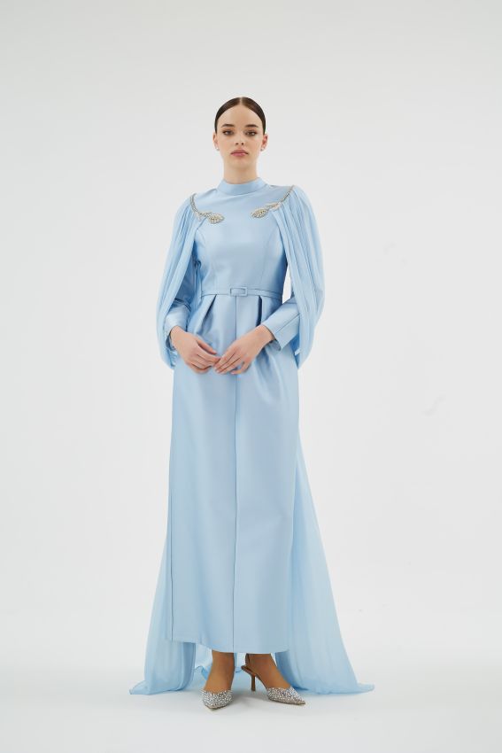  - SHOSAN BEBE MAVİ ELBİSE