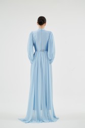 SHOSAN BEBE MAVİ ELBİSE - Thumbnail